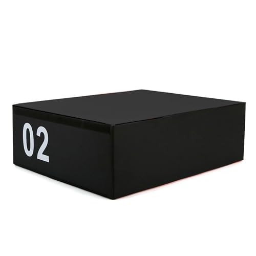 LICOME 4-in-1 Foam Jumping Exercise Box Plyo For Home Gym Non-slip PU Leather Cover For Workouts Training Strength - size: 2