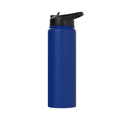 Wall Balls Broke Me Funny Functional Fitness Race Training Stainless Steel Insulated Water Bottle - color: Royal Blue