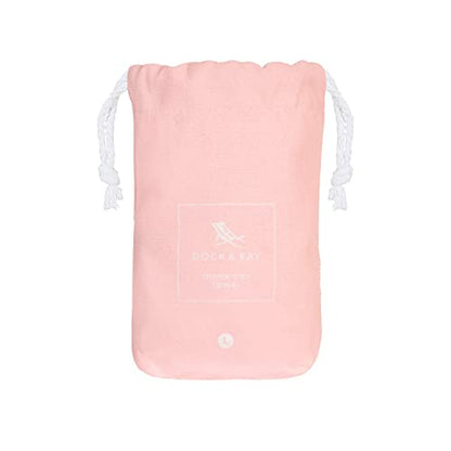 Dock & Bay Beach Towel - Quick Dry, Sand Free - Compact, Lightweight - 100% Recycled - Includes Bag - Essential - Pink, Extra Large (200x90cm, 78x35) - color: Essential - Pink, size: Extra Large (200x90cm, 78x35")