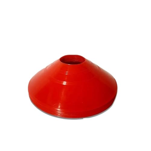 Plastic Cones 20pcs Thickened Training Cones Soccer Agility Discs Football Sports Marker Set Equipment Accessories For Outdoor Indoor Games(Red) - color: Red