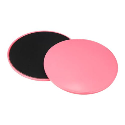 Core Sliders for Working Out 6.9", 2 Pack Dual Sided Exercise Sliders Fitness Workout Discs Strength Slides Discs for Gym Carpet Hardwood Floor, Pink