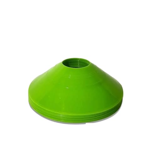 Plastic Cones 20pcs Thickened Training Cones Soccer Agility Discs Football Sports Marker Set Equipment Accessories For Outdoor Indoor Games(Green) - color: Green