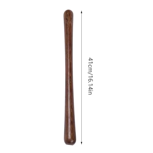 Wooden Stick Massager, Muscle Body Hammer Tool, Handheld Deep Tissue Massage Roller Stick, Full Body Tension Relief Tool, 35cm 13.7in, for Neck Shoulder Back Belly Hip Leg Foot - size: Long style