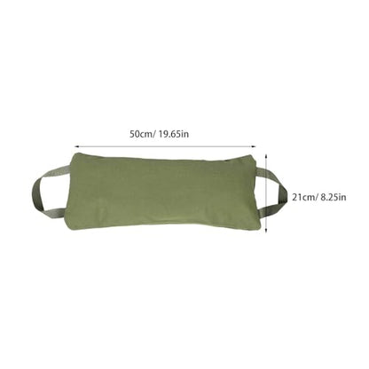 Canvas Exercise Sandbag for Fitness and Yoga Training, Empty Weight Sand Holding Bag, Military Green, Suitable for Strength and Leg Workout