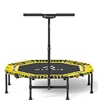 38in/48in Folding Trampoline - Max Load 220lbs / 450lbs Trampoline Rebounder Trampoline with Adjustable Foam Handle, with safty Padded Cover Best Gift