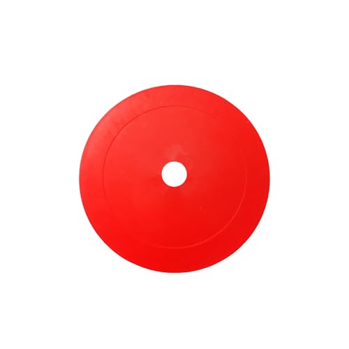 Spot Markers for Coaches/Training Equipment (Set of 10) Dots/Flat Cones - Non-Slip Spot Marker for Games and Sport Activities. Soccer, Football, Baseballm Basketball and More - color: Red