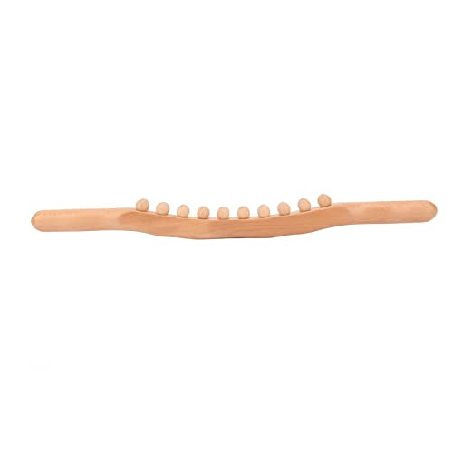Beech Roller Stick With Double Row 20 Beads Versatile Double Sided Roller Stick for Relaxation Tension Relief Ideal for Sports Recovery And Self Care