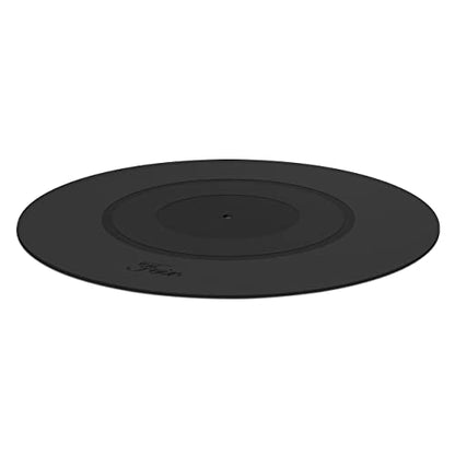 Turntable Platter Mat Black Rubber Silicone Design for Universal to All LP Vinyl Record Players