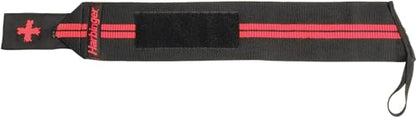 Harbinger Red Line 18-Inch Weightlifting Wrist Wraps for Men and Women (Pair) - color: Red