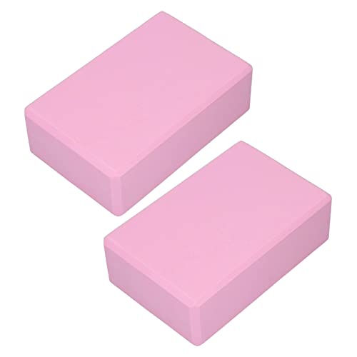 Focket Yoga Block, Soft Non Slip Surface Lightweight 2PCS Foam Yoga Props, Pilates Accessories with Beveled Edges for Pilates Meditation Stretching Toning