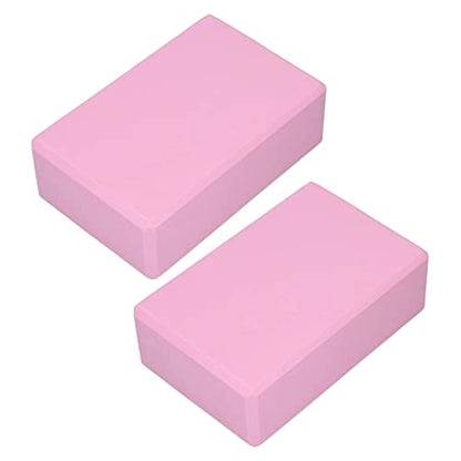 Focket Yoga Block, Soft Non Slip Surface Lightweight 2PCS Foam Yoga Props, Pilates Accessories with Beveled Edges for Pilates Meditation Stretching Toning