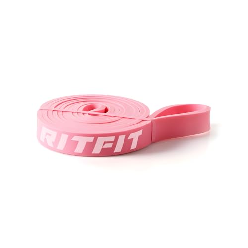 RitFit Pull Up Assist Band - Premium Resistance Band for Pull Up Assistance, Resistance Training, Body Stretching, Powerlifting, Mobility Training - color: Pink