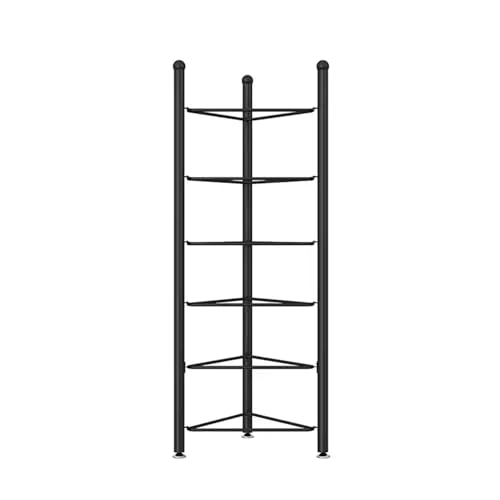 3/5/6/7 Tier Floor Stand Storage Organizer Exercise Half Balance Ball Storage Rack, Home Gym Workout Equipment for Bosu Slam Bowling Medicine Balls(Black,6 Layer - 63in) - color: Black, size: 6 layer - 63in