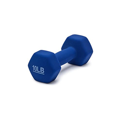 Amazon Basics Neoprene Dumbbell Hand Weights for Exercise and Muscle Toning - style: 10 Pound, Pair