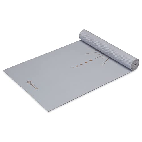 Gaiam Yoga Mat - Premium 6mm Print Extra Thick Non Slip Exercise & Fitness Mat for All Types of Yoga, Pilates & Floor Workouts (68"L x 24"W x 6mm Thick) - color: Violet Vision
