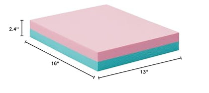 Balance Pad- High-Density Foam Cushion Mat for Yoga, Exercise & Fitness, Non-Slip Stability Trainer for Core Workouts, Thick Foam Balance Board (16x13x2.4 Inches)