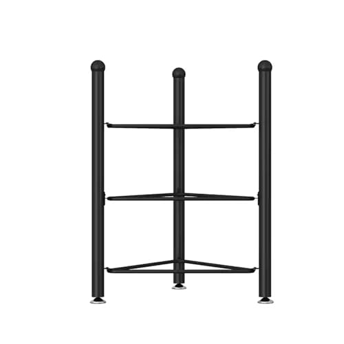3/5/6/7 Tier Floor Stand Storage Organizer Exercise Half Balance Ball Storage Rack, Home Gym Workout Equipment for Bosu Slam Bowling Medicine Balls(Black,3 Layer - 27.5in) - color: Black, size: 3 layer - 27.5in