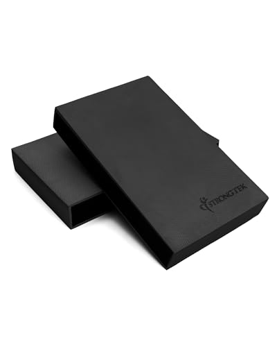 StrongTek 2-in-1 Foam Balance Pad and Kneeling Pad, 15.8 or 19 in Sizes - color: XL-BLACK
