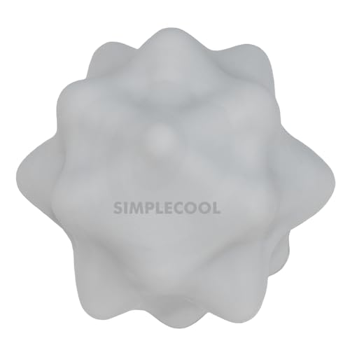 Small Spiky Massage Ball Trigger Point Massage Tool. Solid Bumpy Massager Balls for Deep Tissue Myofascial Release Hand Foot Plantar Fasciitis Pain Relief Knots Acupoint Yoga Fitness 2.2×2.1" (Gray) - color: Gray