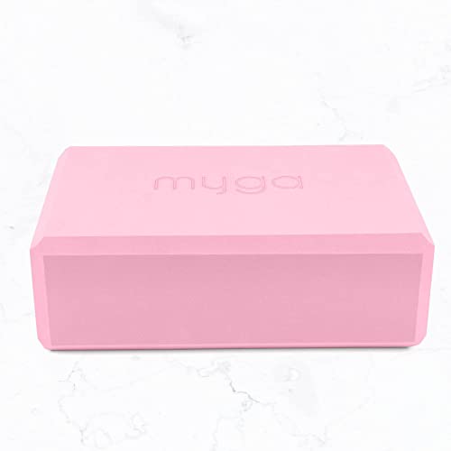 MYGA Yoga Block,Lightweight EVA Foam Yoga Brick,High Density Non-Slip Block for Yoga Poses, Pilates, Balance and Flexibility - color: Dusty Pink