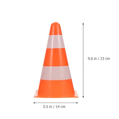 Alipis Football Training Marker Bucket and Roadblock Cones, 9-inch Orange Plastic Agility Football Obstacle Markers, 2pcs Set for Soccer Practice and Field Drills