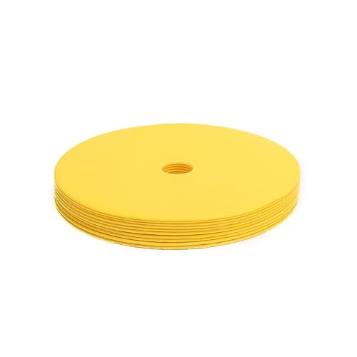 20 pcs Football Basketball Training with Holes Sports Speed Agility Markers for Soccer - color: Yellow
