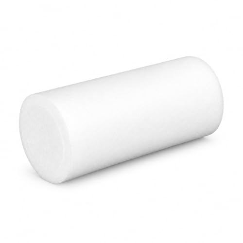 Medium/Firm White PE Foam Roller (12" Full Round) - size: 12" Full Round