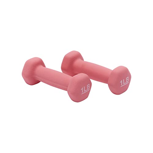 Amazon Basics Neoprene Dumbbell Hand Weights for Exercise and Muscle Toning - style: 1 Pound, Pair
