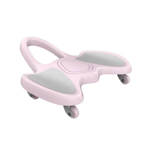 Generic Ab Training Slider Quiet Rollers Wheeled Main 4 Wheel Stability Core Workout Sliding Board for Beginners - color: Pink