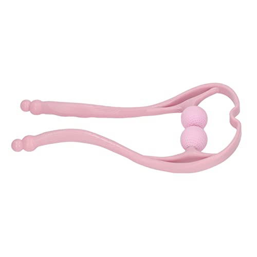 Swan Shaped Neck Massager, Handheld Dual Trigger Point Muscle Massager for Neck Shoulder Back Legs feet, with Removable Washable Soft Double Balls, Ergonomic Non Slip Grip