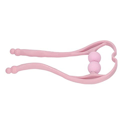 Swan Shaped Neck Massager, Handheld Dual Trigger Point Muscle Massager for Neck Shoulder Back Legs feet, with Removable Washable Soft Double Balls, Ergonomic Non Slip Grip