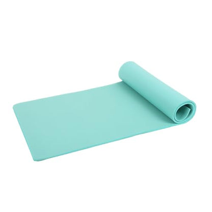 5mm Thick Anti-Tear High Density Non Slip Exercise Mat with Carrying Strap - Hot Yoga Mat for Fitness, Home, Gym, Workouts, Stretching, Pilates - color: Cyan