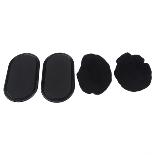 Set Of Two Pilates Slider Plates For Core And Muscle Toning With Dual Material Base Suitable For Carpet And Hardwood Floors(Black) - size: Black