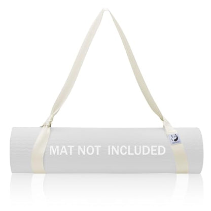 Slim Panda Yoga Mat Straps for Carrying, Adjustable Yoga Mat Carrier Sling Fits All Mats(Mat Not Included) - color: Milky White, size: 72 inches