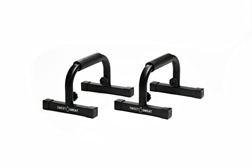 Sweet Sweat Push Up Bars, by Sports Research - Durable, Non-Slip with Comfort Grip - Calisthenics Equipment for Bodyweight Fitness & Strength Training - Floor Stand Pushup Bar Handles for Men & Women