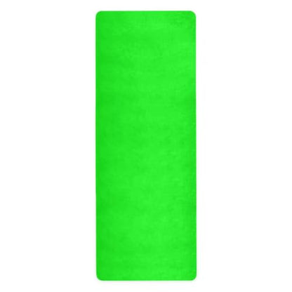 Yoga Mat Neon Green Solid Color 1 mm Non‑Slip Fitness Exercise Mat Lightweight Travel Workout Mat for Gym, Pilates & Stretching, Incluede Storage Bag