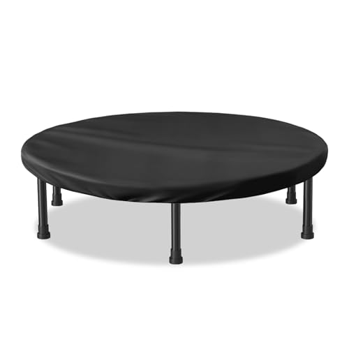 Mini Trampoline Cover 48 Inch Waterproof Fitness Trampoline Cover for Adults - Not Spring Covers (Black)