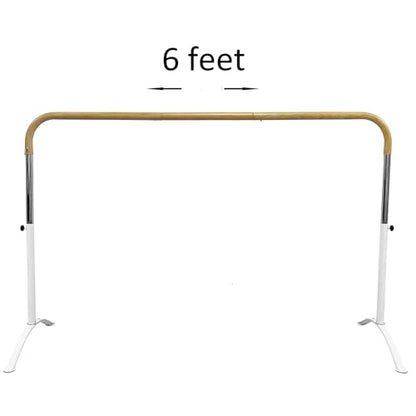 Portable Ballet Barre for Home or Studio – Adjustable Freestanding Curved Dance Bar for Kids & Adults, Ideal for Stretch, Pilates, Dance & Active Workouts White