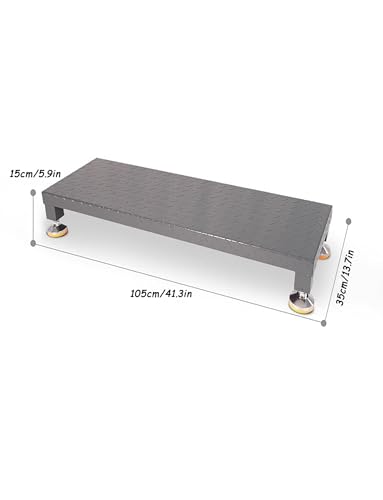 Industrial 15cm Step Platform - Slip-Resistant Grey Work Pedestal for CNC Machines & Outdoor Use on Deck/Shed/Patio(105x35x15cm) - size: 41.3" x 13.8" x 5.9"