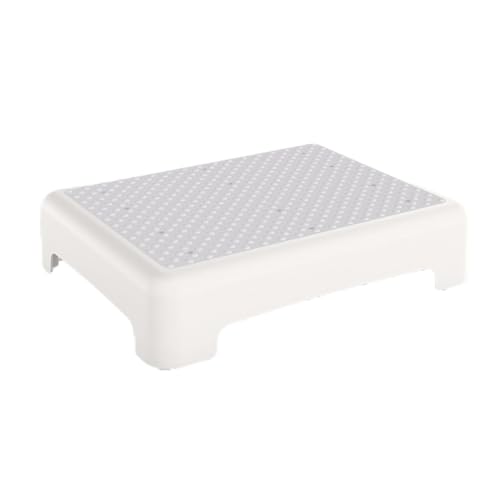 HBTower Mobility Step Stool for Adults & Seniors,Non-Slip Platform - color: White
