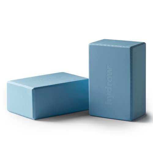 Hydrow Yoga Blocks - Supportive & Lightweight EVA Foam for Yoga, Pilates, Meditation, 9 x 6 x 4 inches, Blue