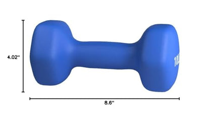 Amazon Basics Neoprene Dumbbell Hand Weights for Exercise and Muscle Toning - style: 10 Pound, Pair