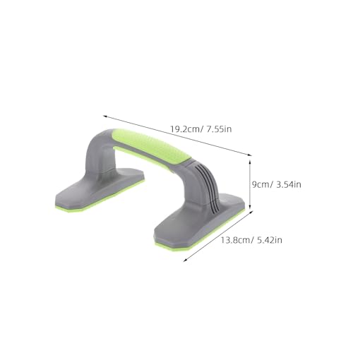 VALICLUD Pushup Bars Pushup Handles with Anti-slip Soft Plastic Grips and Non-slip Base, Portable Home Fitness Equipment for Strength Training and Floor Workout (gray + Green, 1 Pair)
