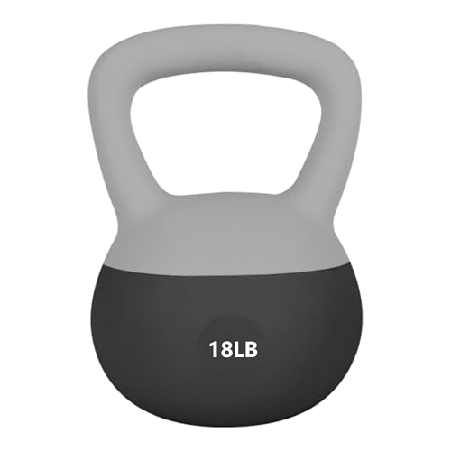 Color Coded Anti-Slip Soft Kettlebells - Steel Shot Filled Weights for Home Workouts, Ideal for Women and Men