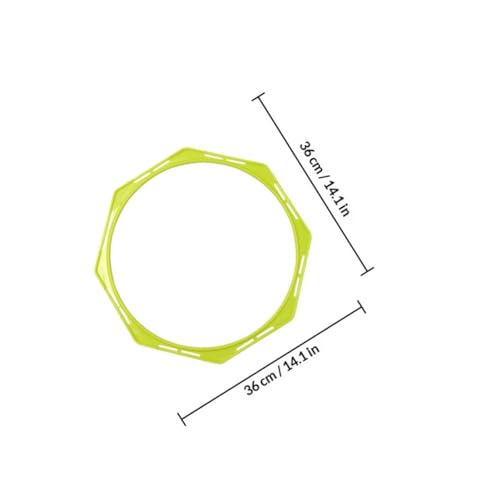 Kisangel Multi-Function Speeds Train Rings and Octangular Agility Circles Set, Portable 36cm Football Training Rings in Yellow, Orange, Blue, and Green for Soccer Speed and Agility Drills
