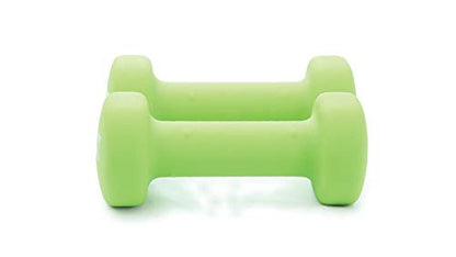 FIT Neoprene Dumbbells (Pairs & Sets) - color: e) GREEN - 3LB - PAIR
