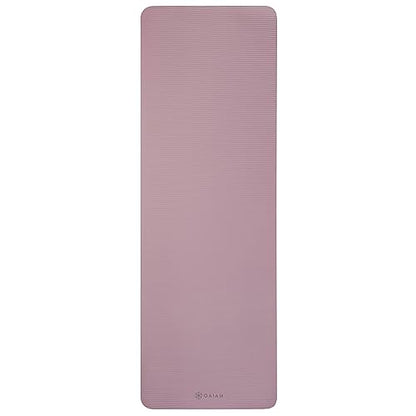 Gaiam Extra-Thick Yoga Fitness Mat and Exercise Mat with Non-Slip Texture and Easy Carry Strap