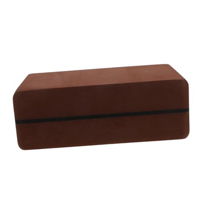Thickened Non-slip Yoga Block for Pilates and Fitness High Density Foam Brick for Stability Flexibility and Balance Support in Exercise and Meditation Easy to Clean Brown Yoga