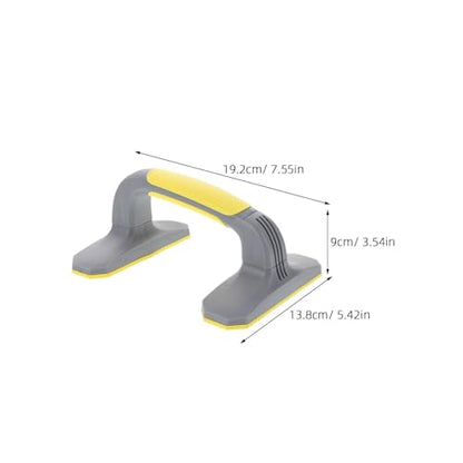 IMIKEYA Pushup Bars Handles Stands for Floor Exercise, Non-slip Plastic Pushup Stands with Ergonomic Grip, 1 Pair Gray and Yellow Home Workout Equipment for Strength Training and Pilates