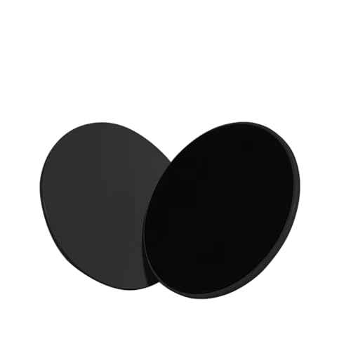 Core Exercise Sliders, Dual-Sided Workout Discs for All Floor Types, 1 Pair - color: Black